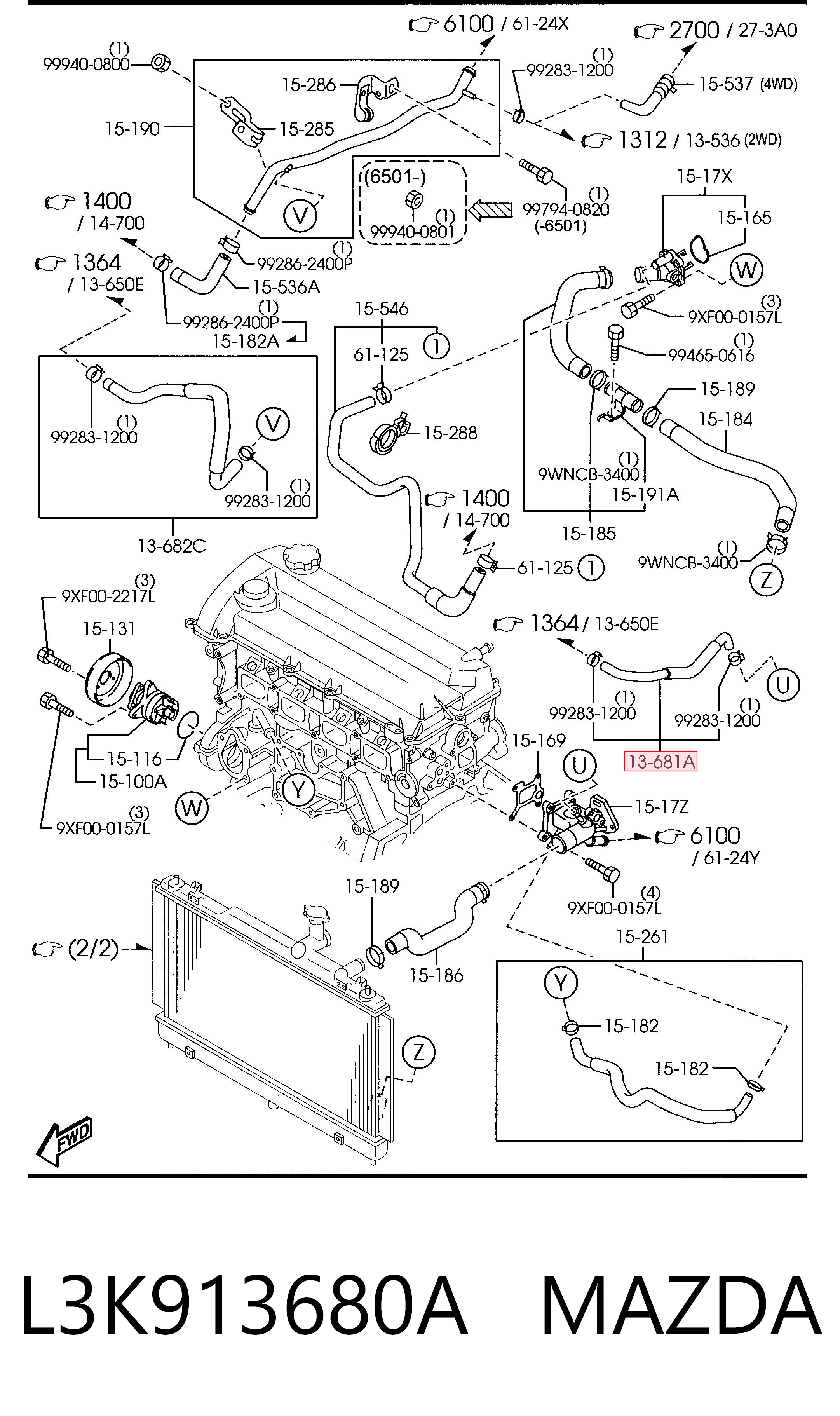 L3K913680A Mazda