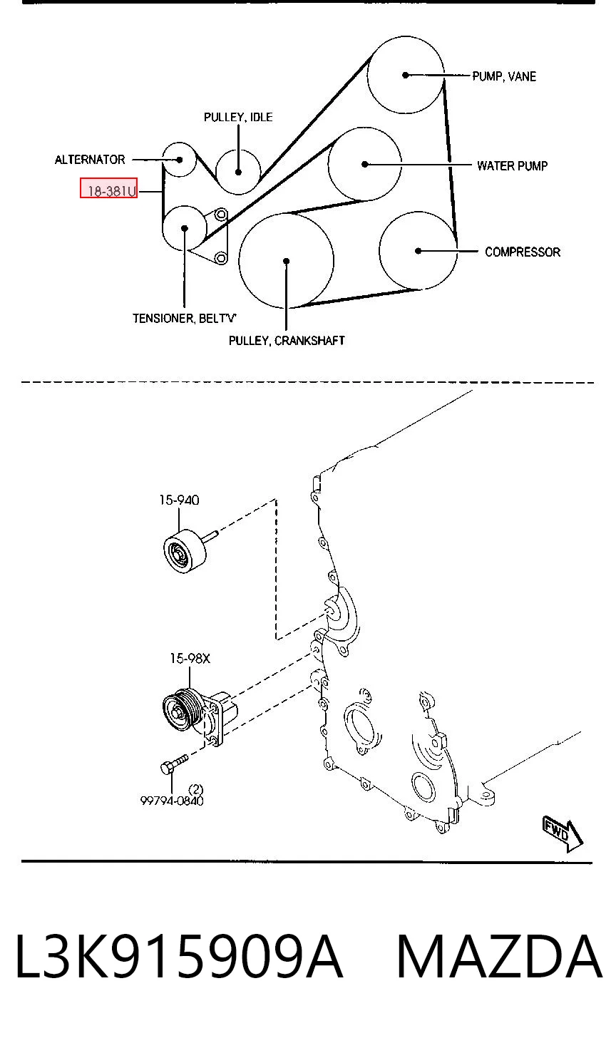 Correa de transmisión trapezoidal Mazda 6 desde 23,66 €
