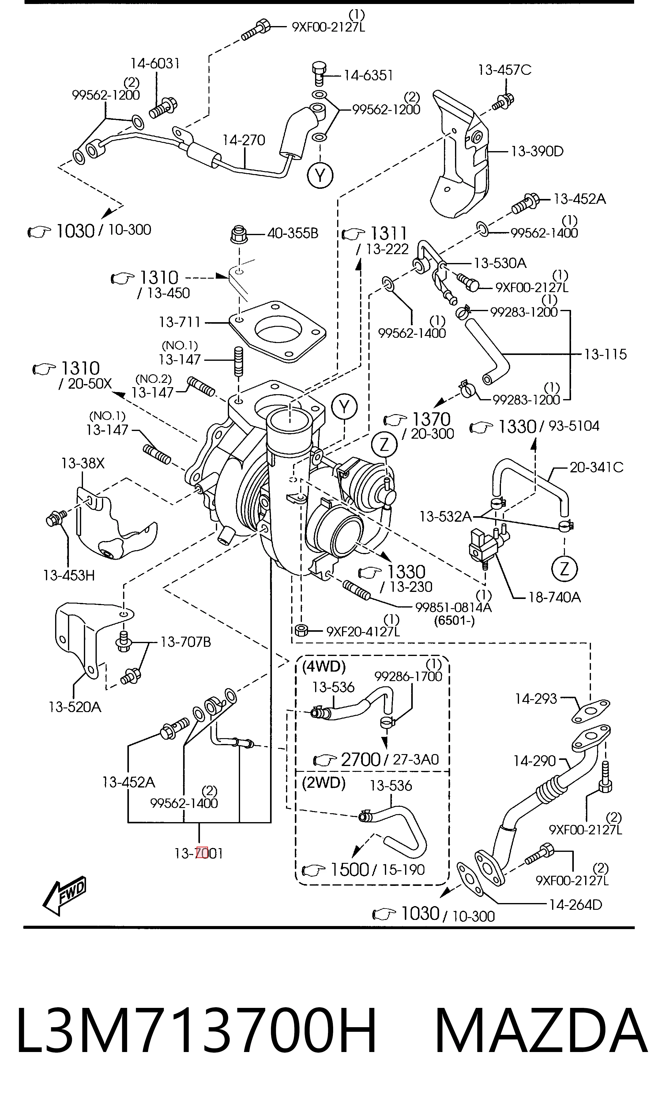 53047100522 Borg-Warner Turbo para motor