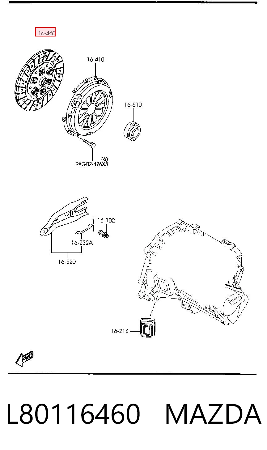 Disco de embrague para Mazda 6  GG