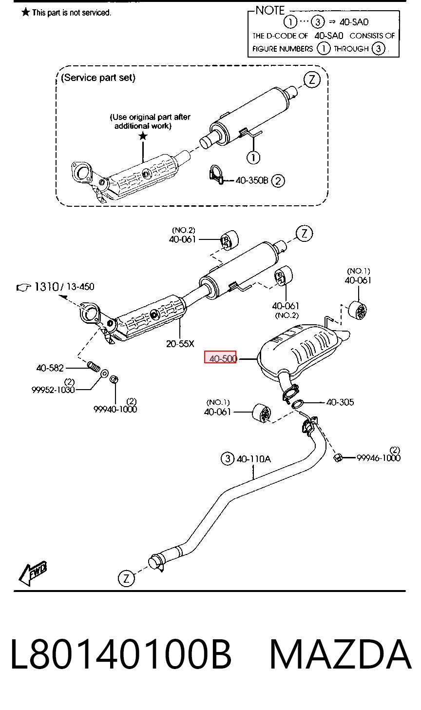 Silenciador trasero para Mazda 6  GG