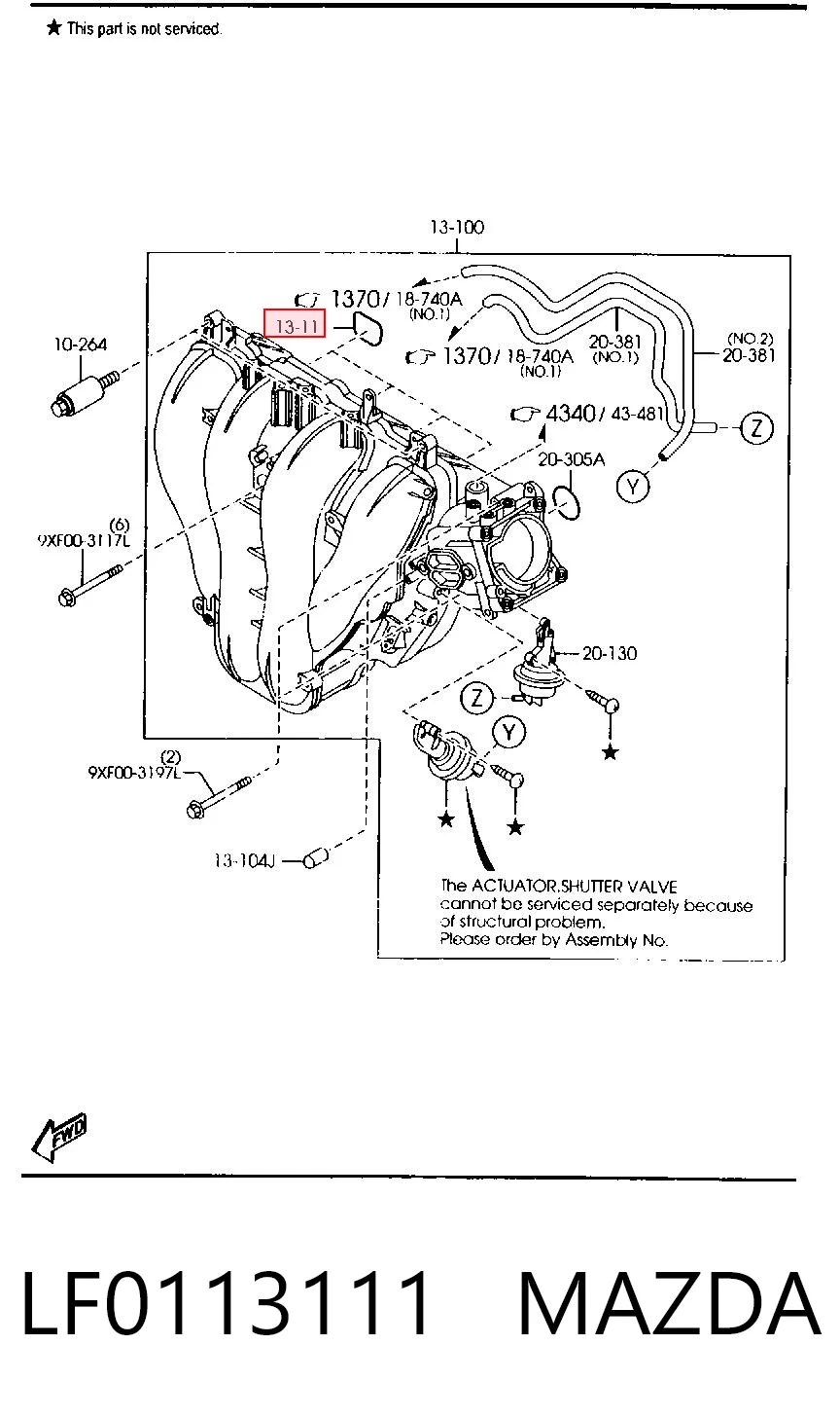LF0113111 Mazda