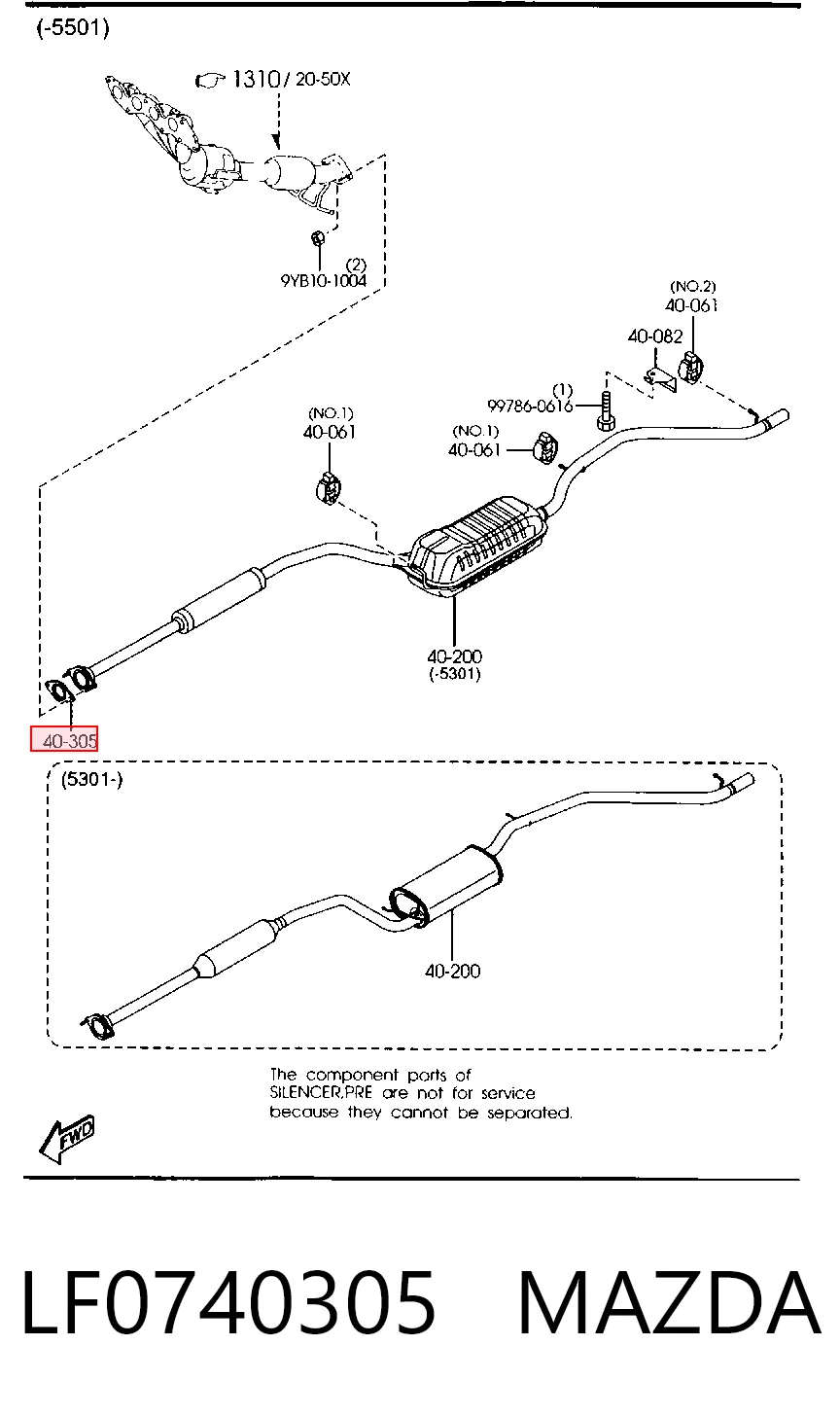 Junta de tubo de escape silenciador Ford Mondeo IV (CA2)