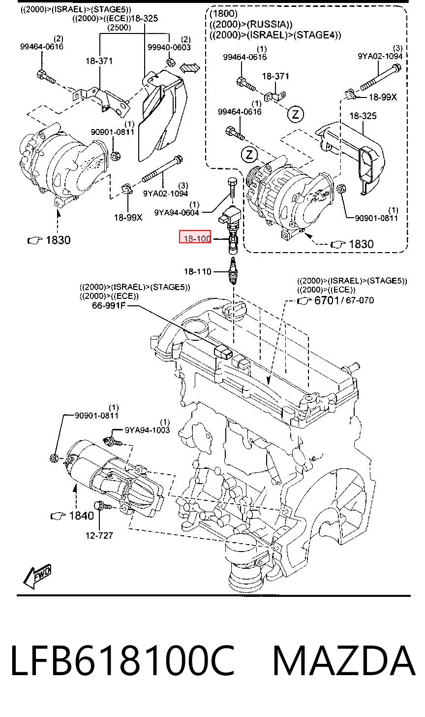 Bobina de chispa Mazda 5 I desde 45,01 €