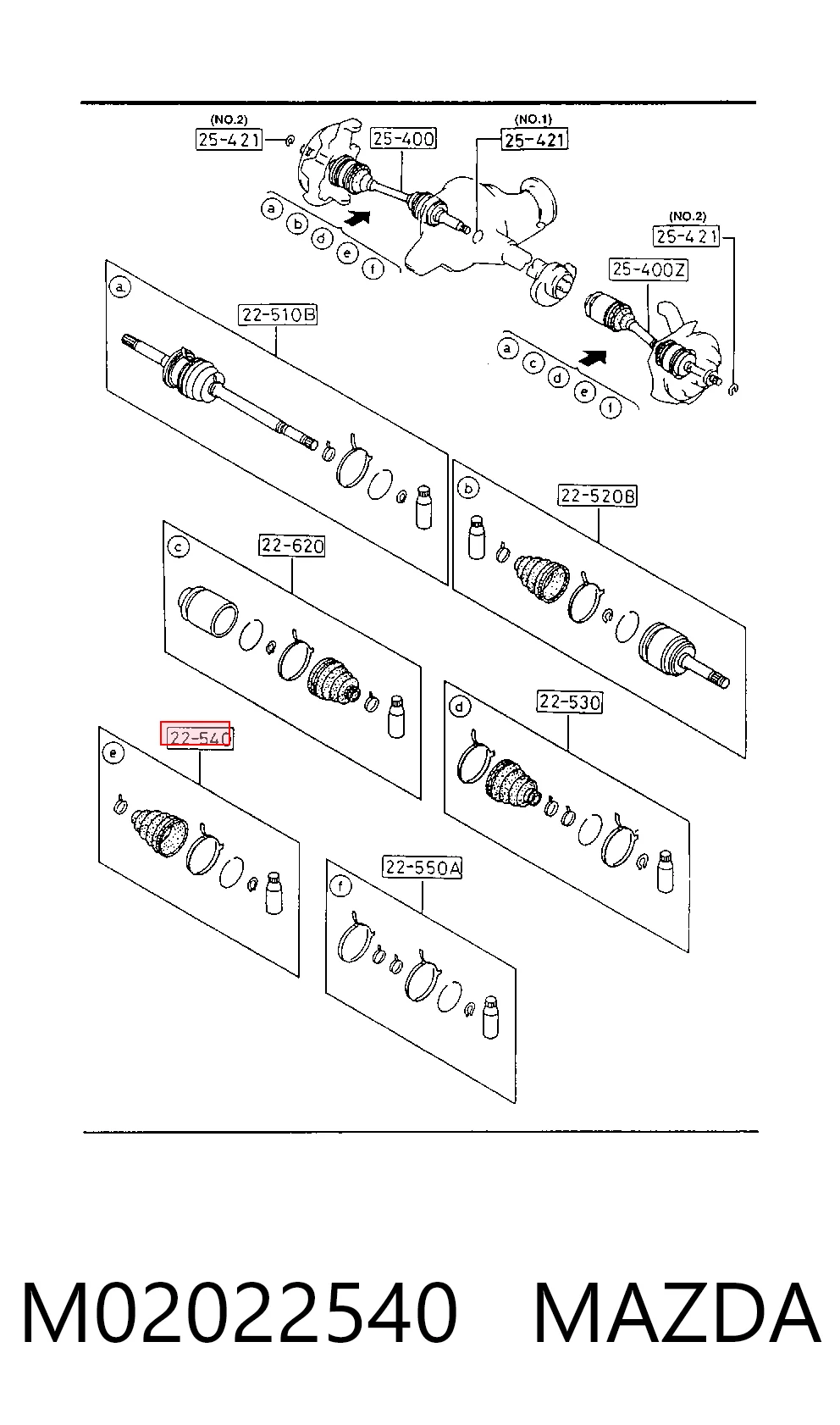 Fuelle de semieje delantero interior para Mazda 626 GD