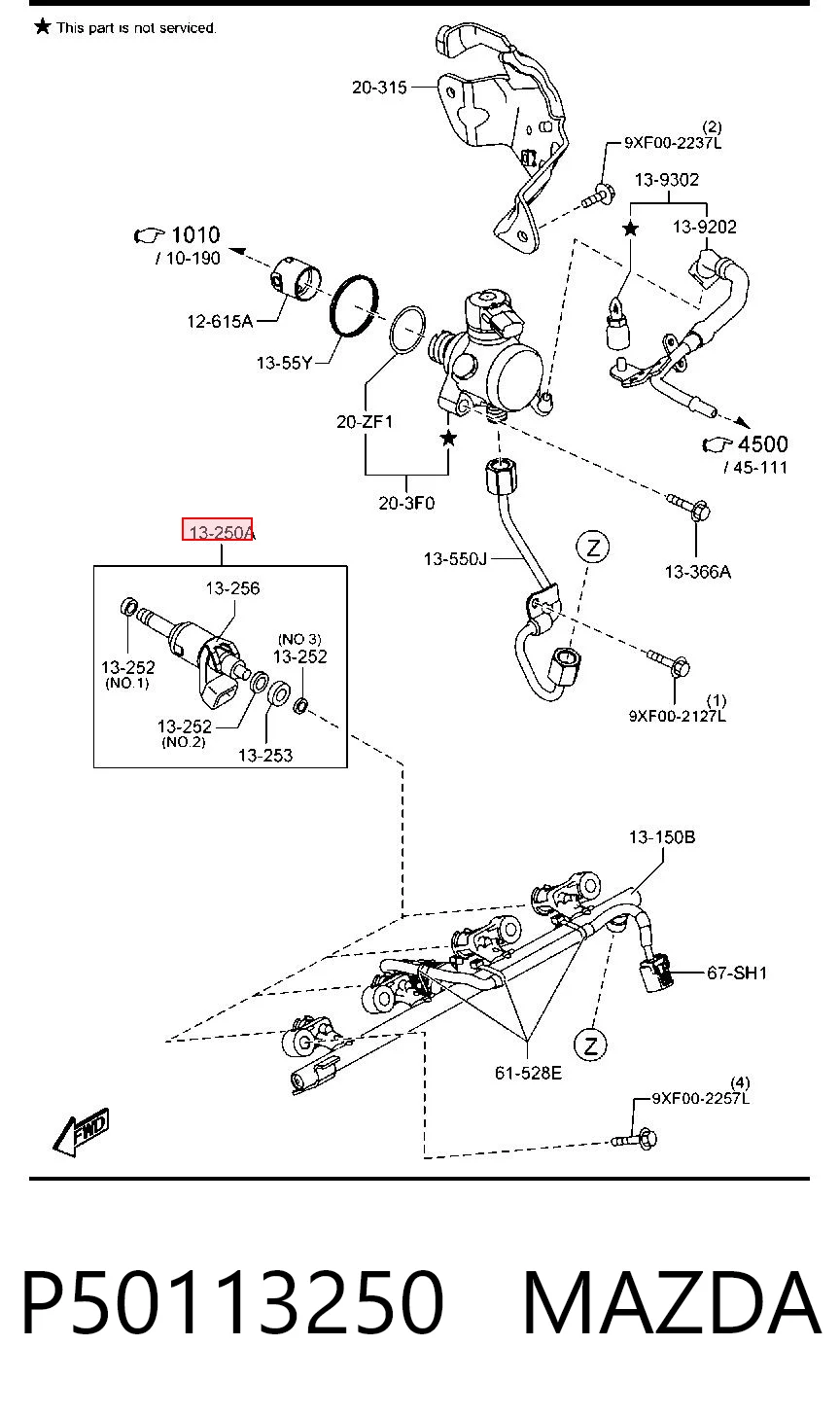 Inyector de combustible Mazda 2 (2014-2023)