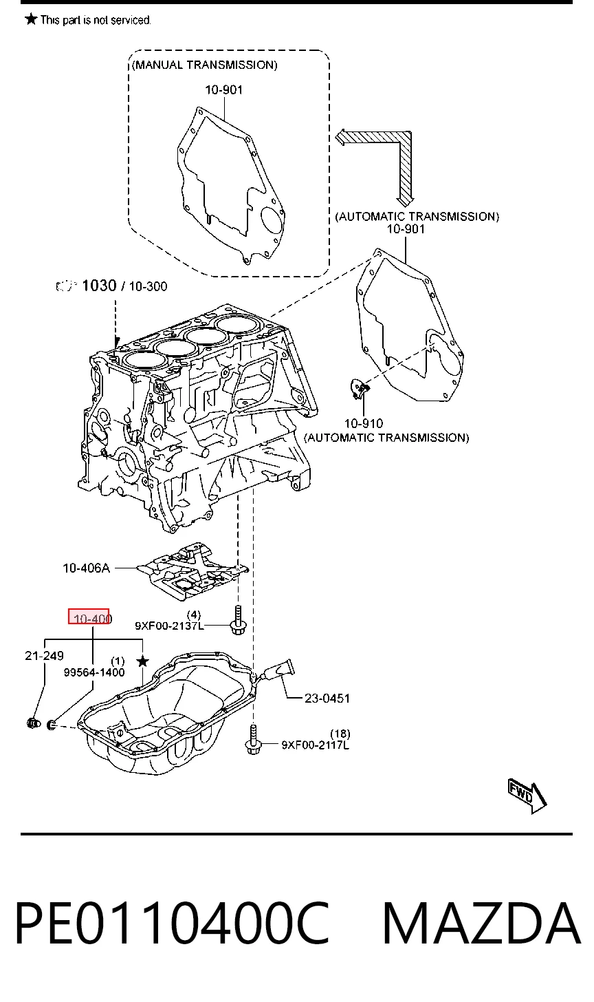 PE0110400C Mazda