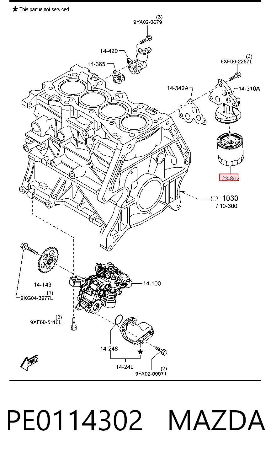 PE0114302 Mazda Filtro aceite
