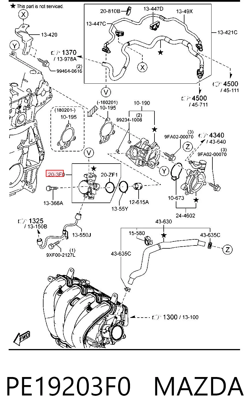 PE19203F0 Mazda Bomba de inyección