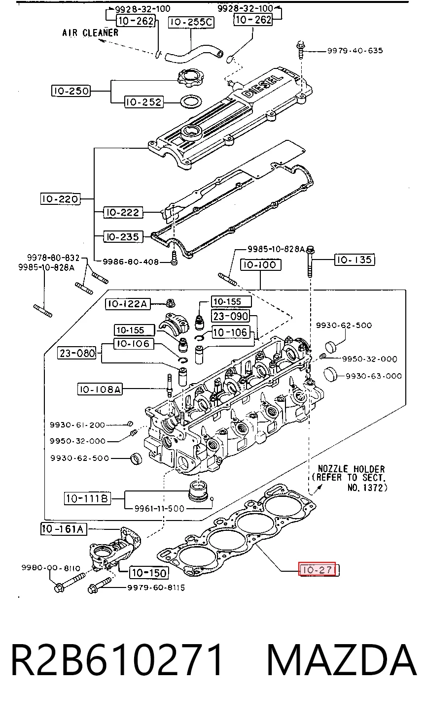 R2B610271 NIPPON MOTORS Empaquetadura de culata