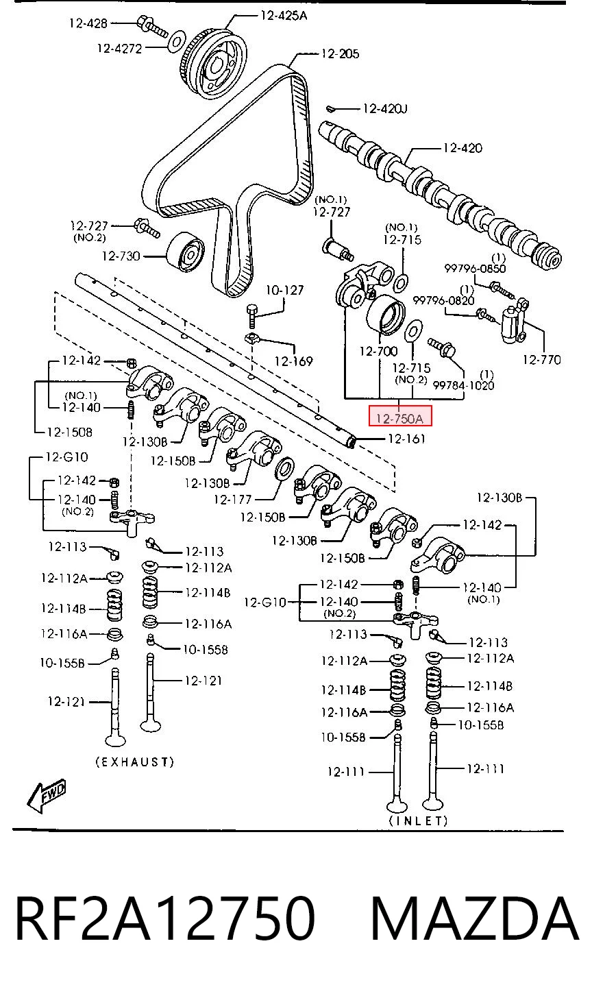 Tensor, correa dentada para Mazda 323 F VI BJ