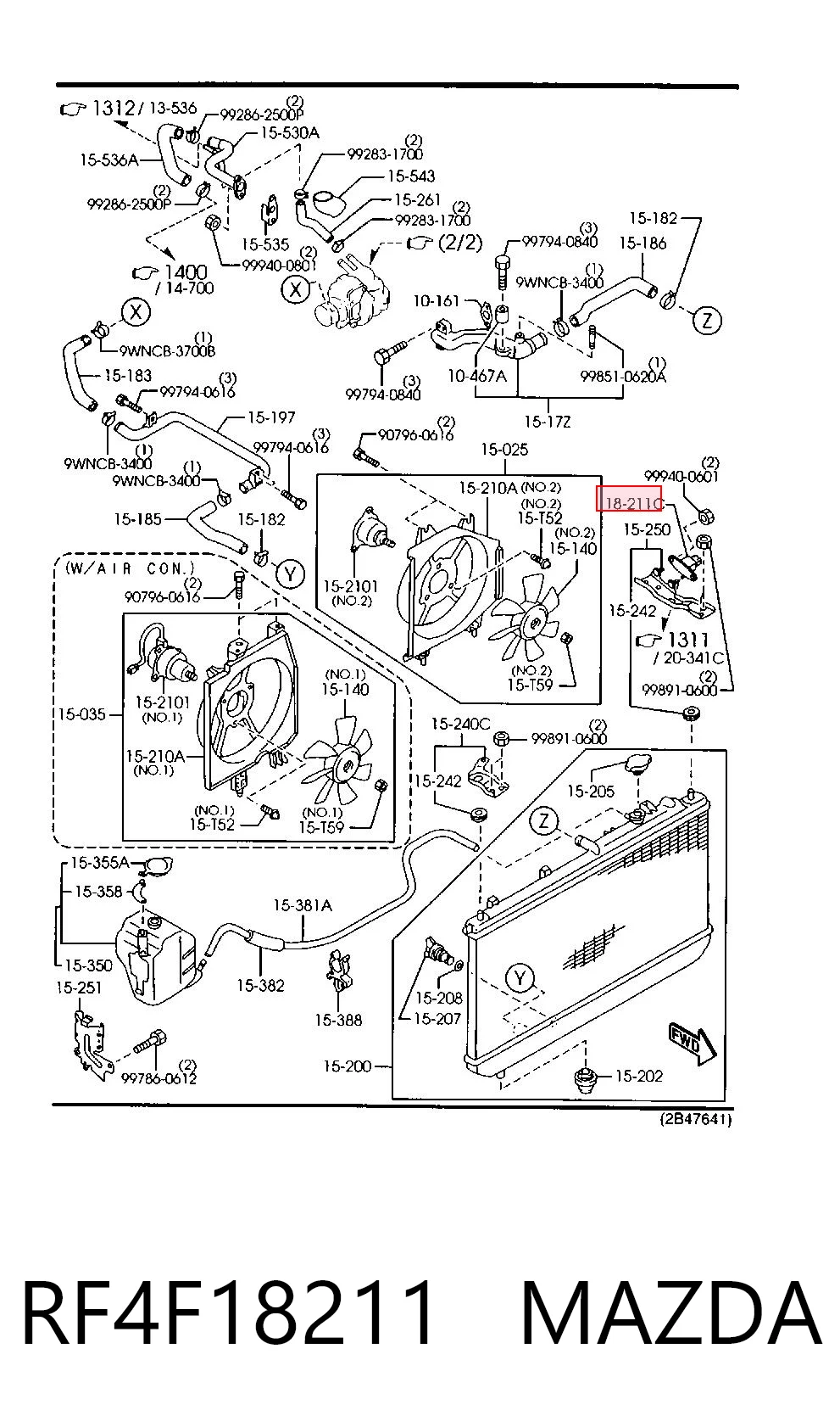 RF4F18211 Mazda Sensor de presión de sobrealimentación