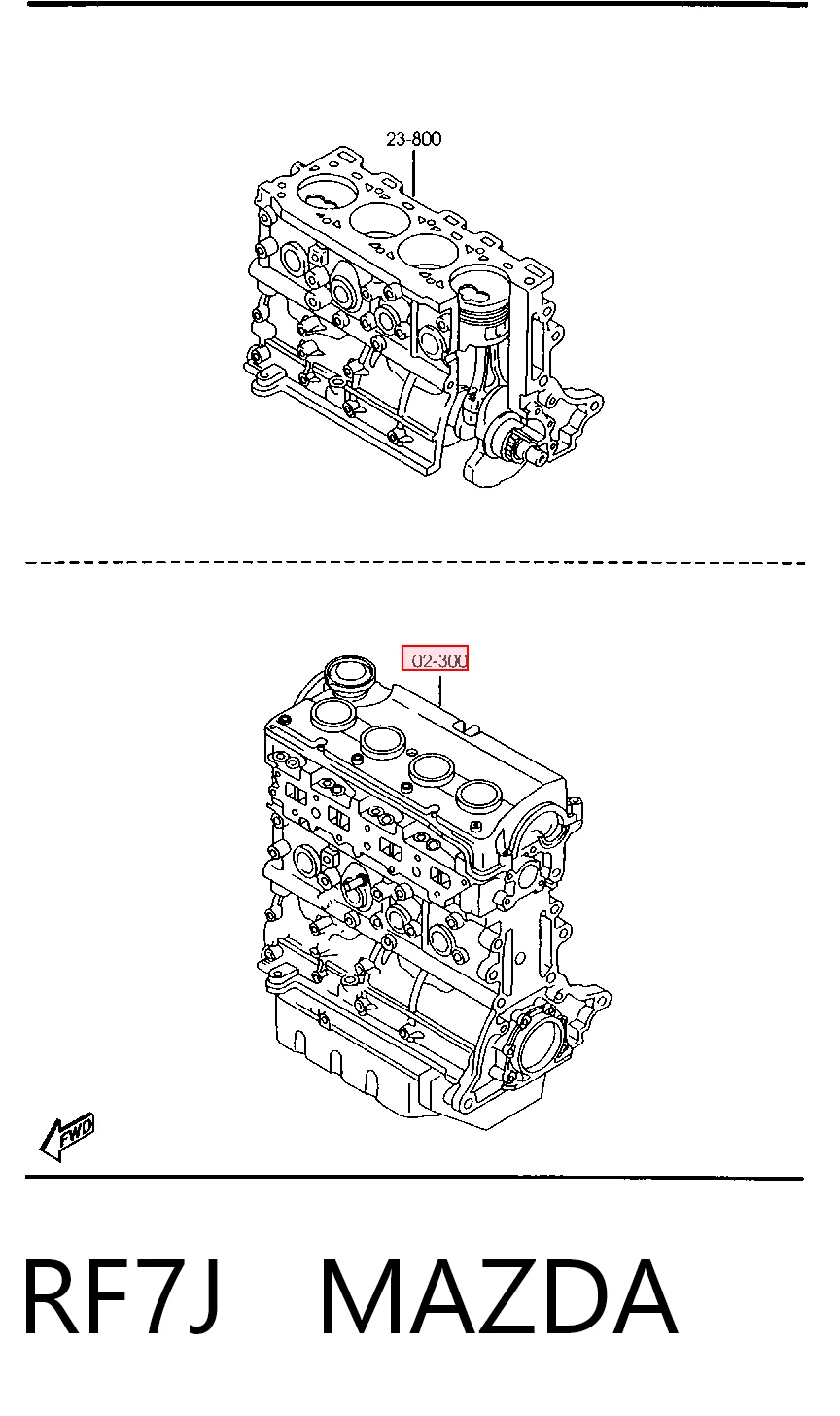 RF7J Mazda Motor completo