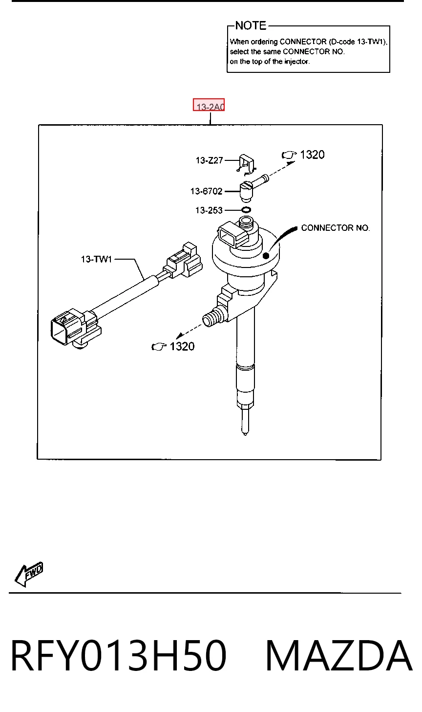 Comprar Inyector de combustible Mazda 6  GY a bajo precio