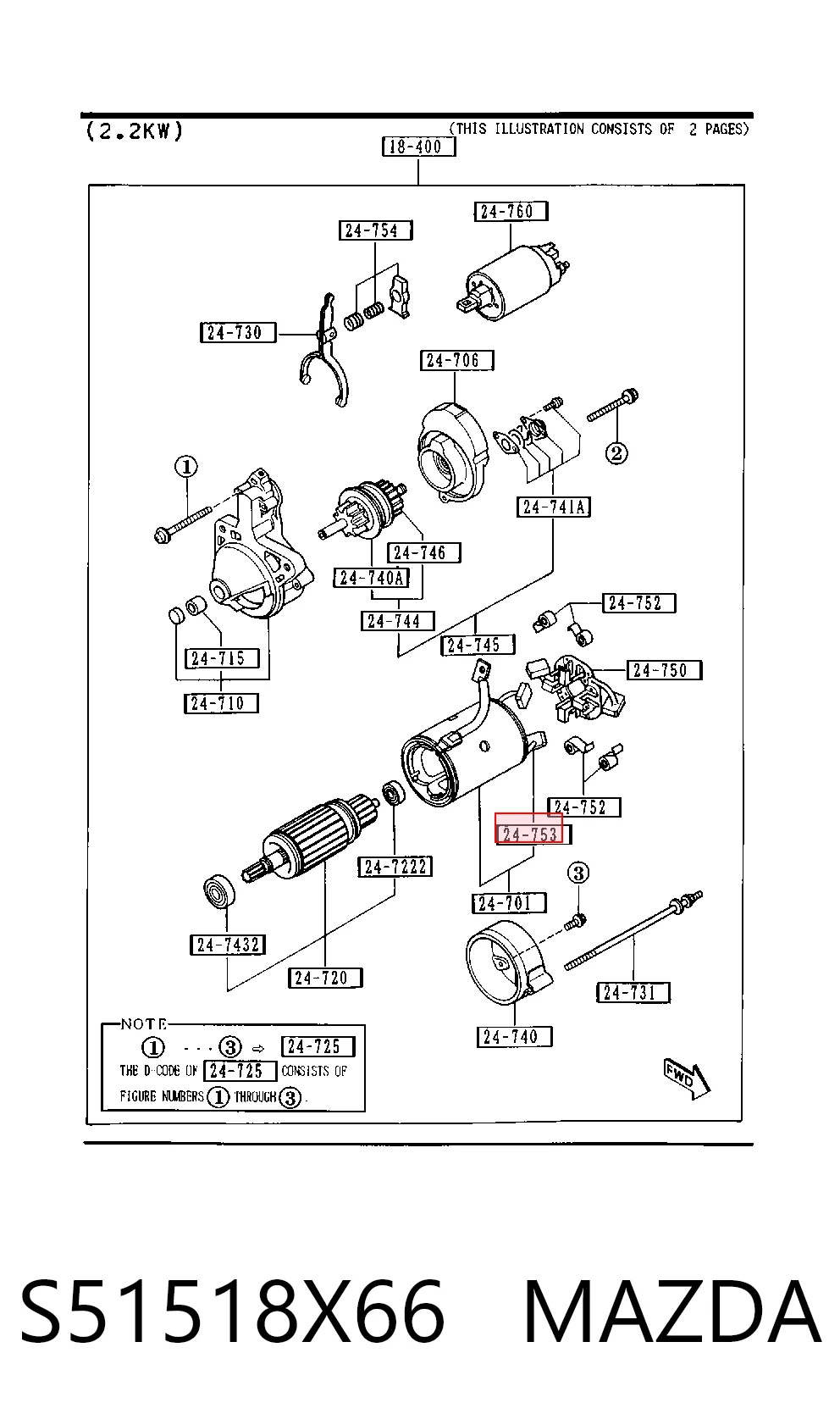  Escobilla de motor de arranque Mazda 626 3