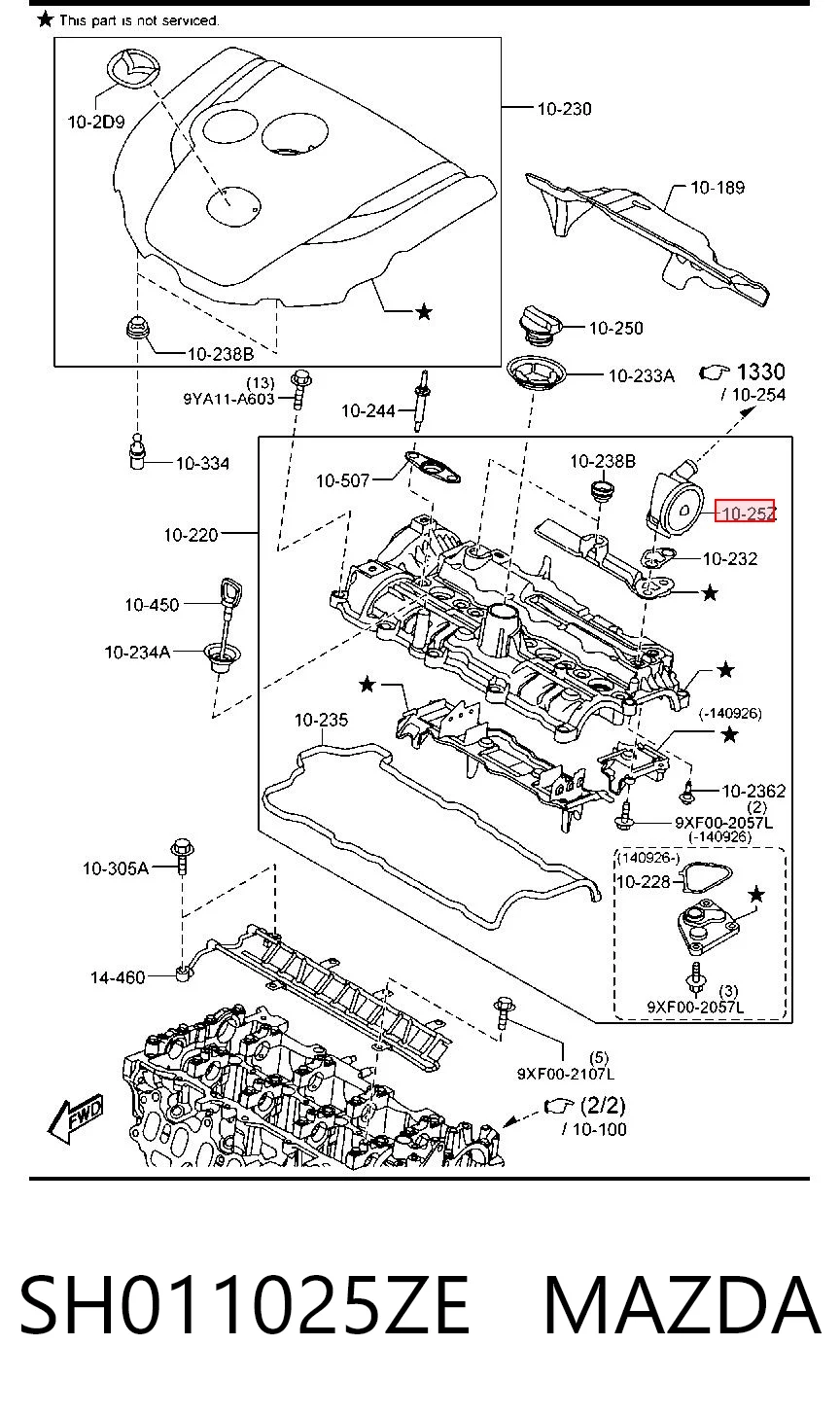 Válvula PCV para Mazda 3 BM, BN
