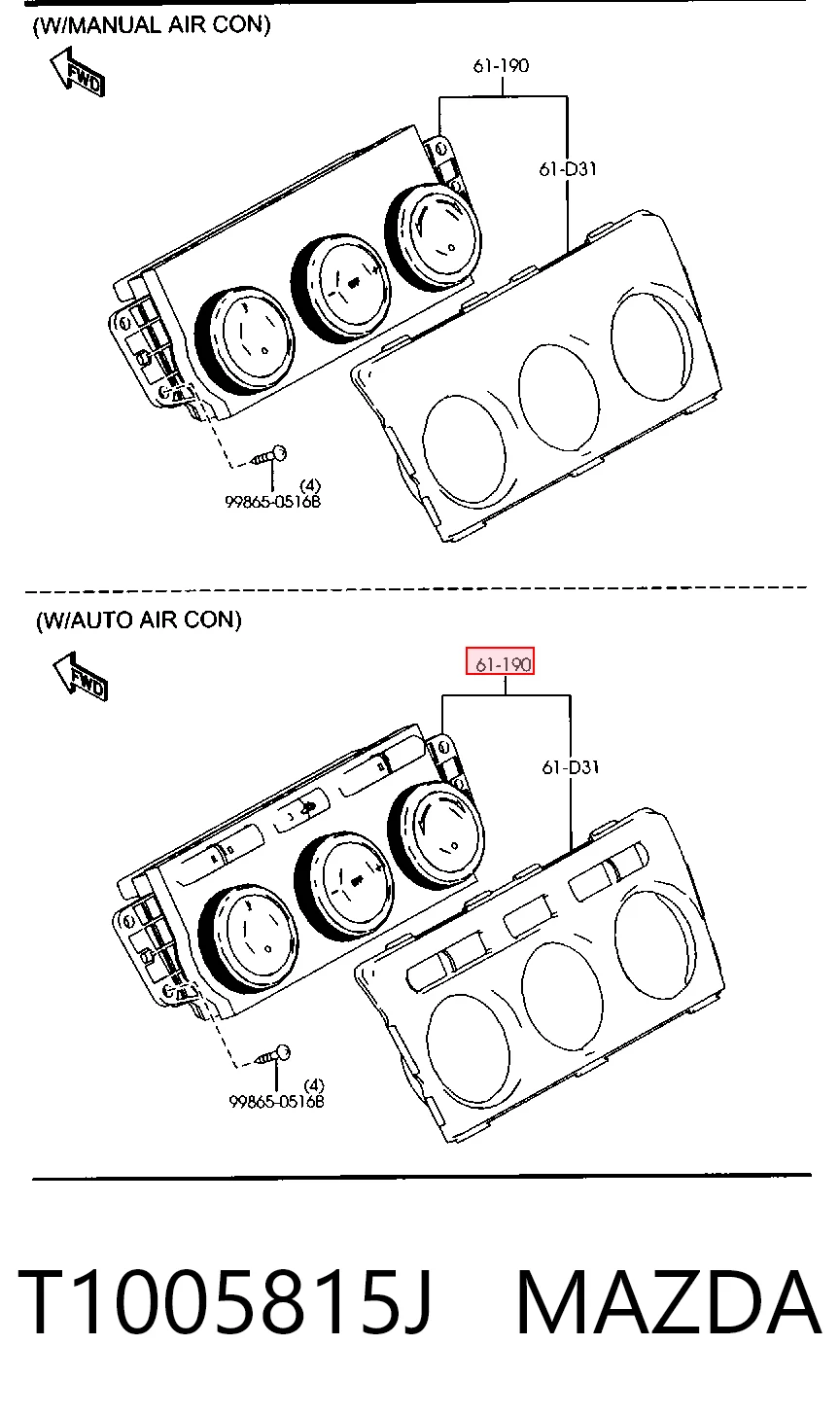 Unidad de control de la ventilación para Mazda 6  GH