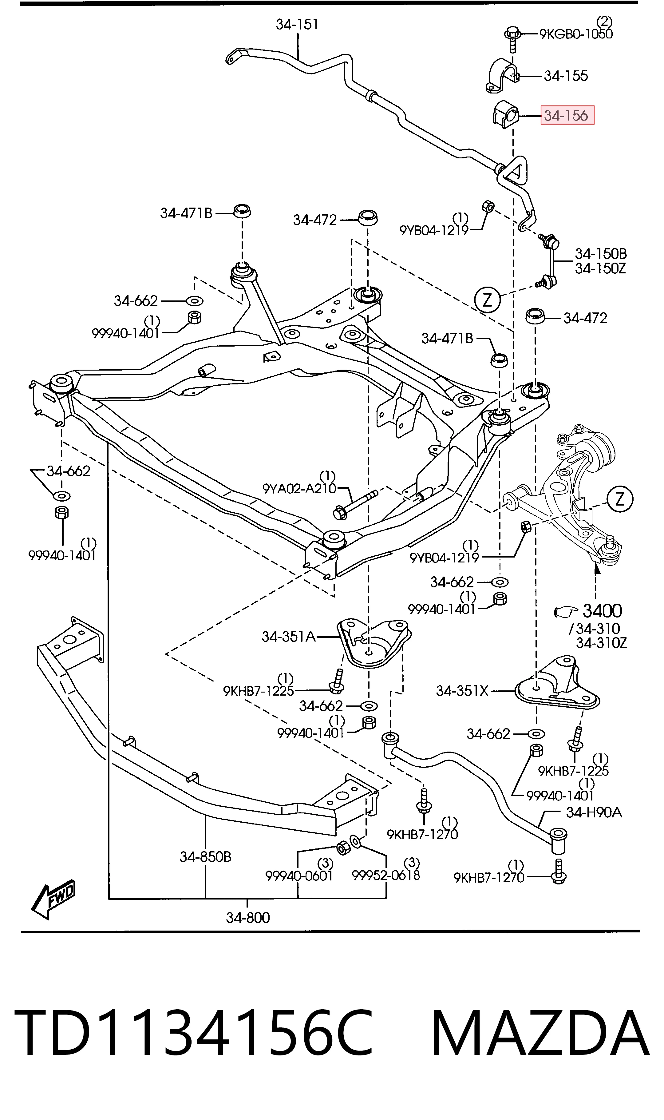 TD1134156C Mazda
