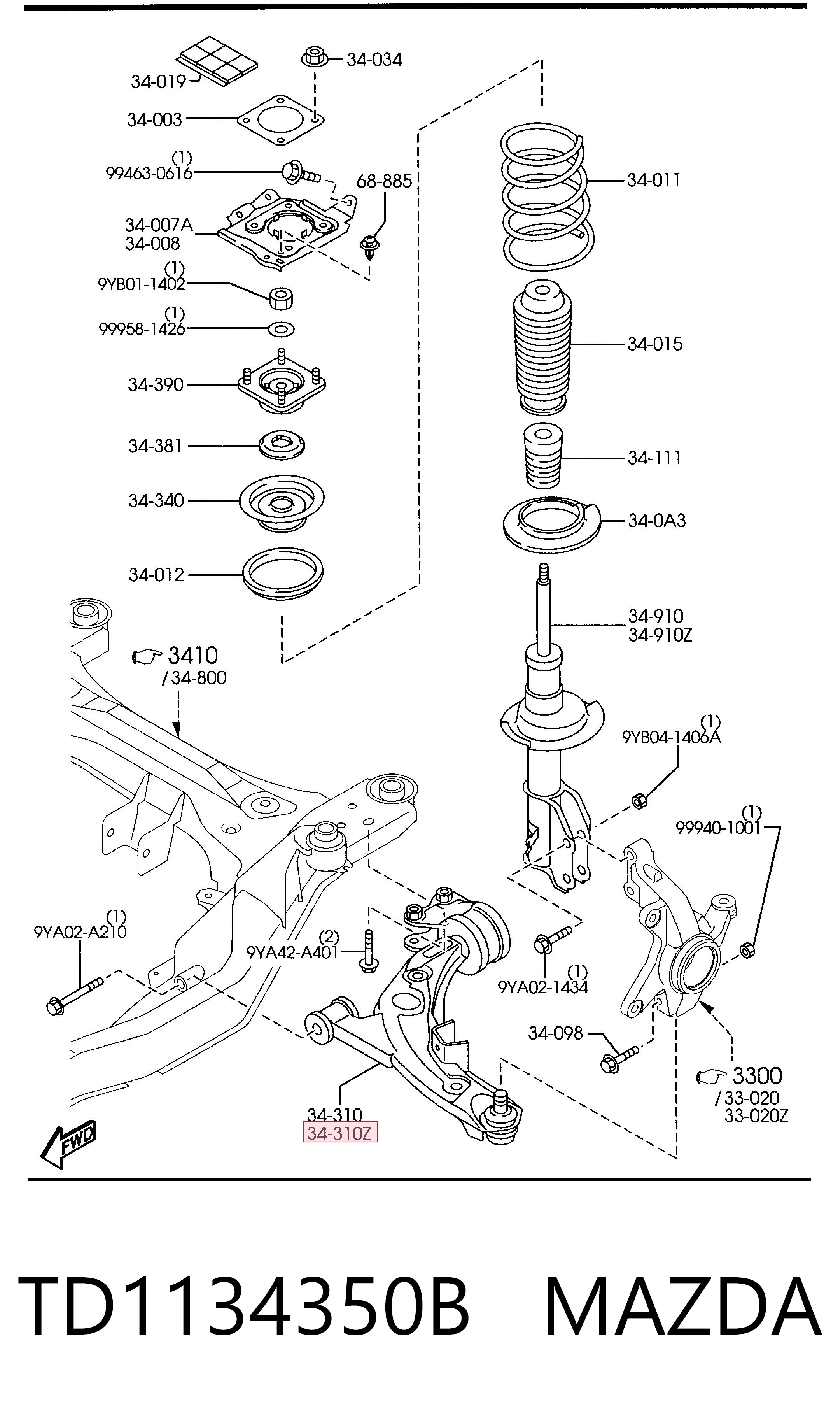 TD1134350B Mazda