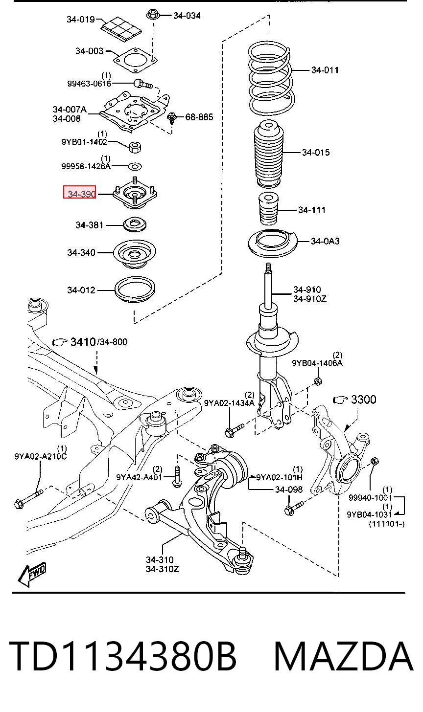 TD1134380B Mazda