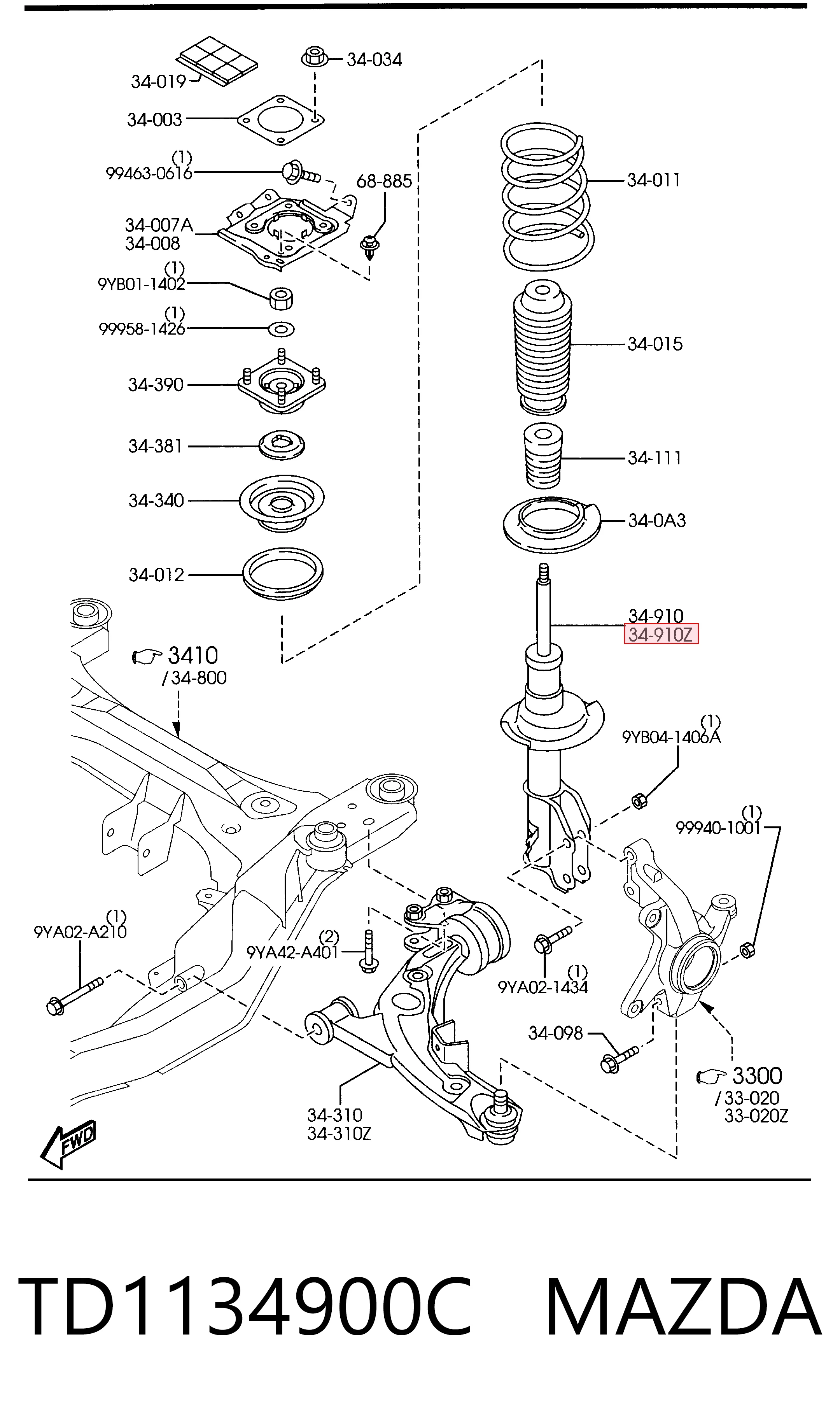TD1134900C Mazda