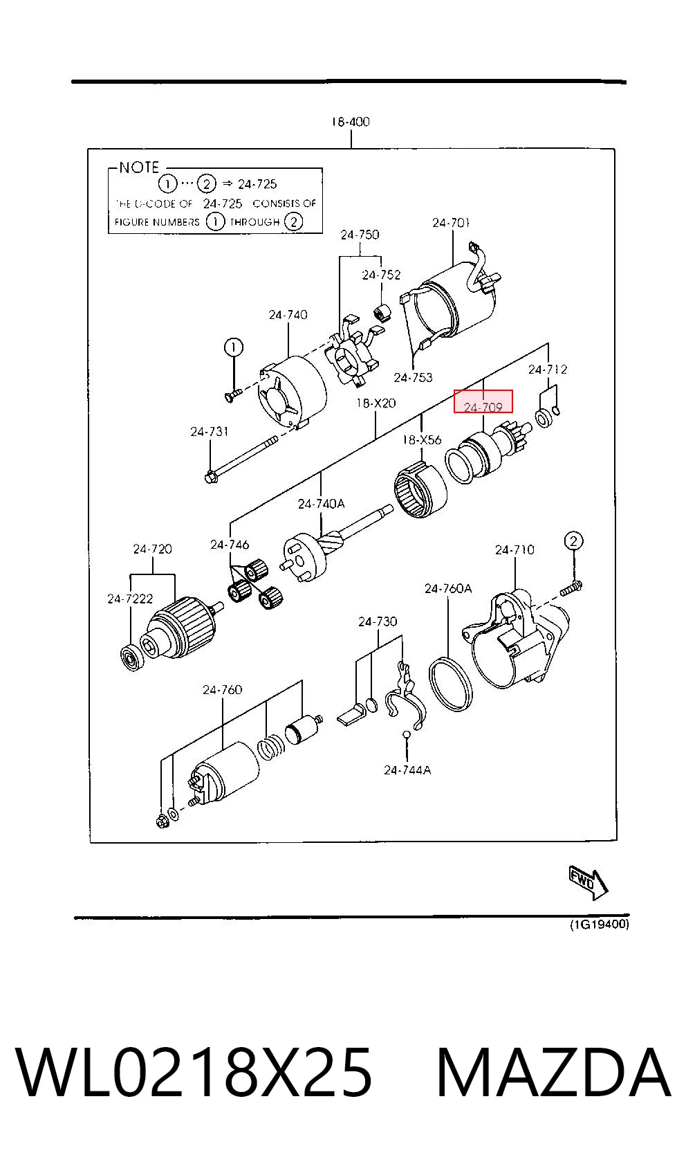 Bendix WL0218X25 MAZDA