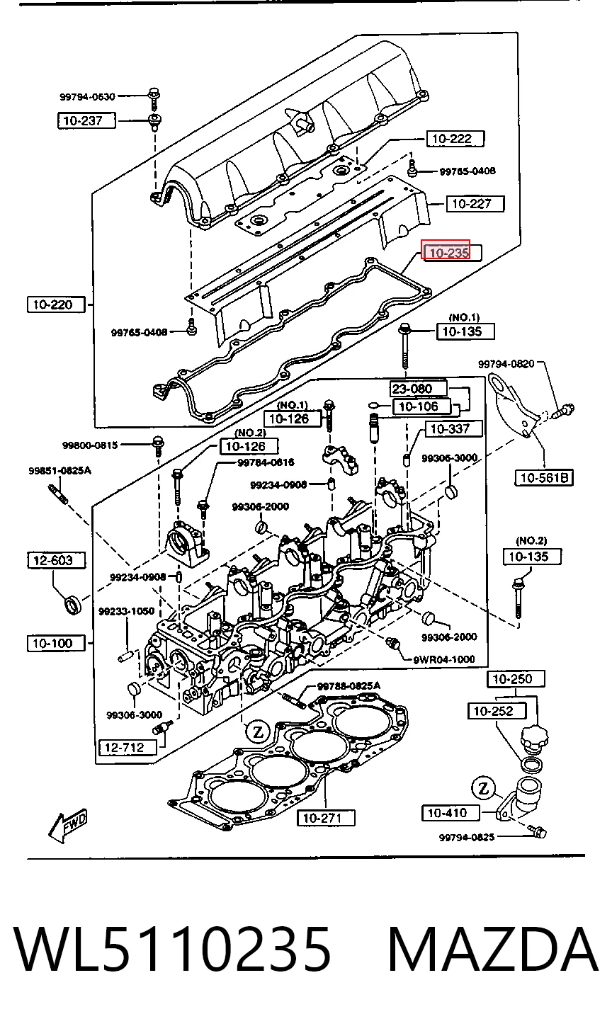 Junta de tapa de válvulas para Ford Ranger (ER)
