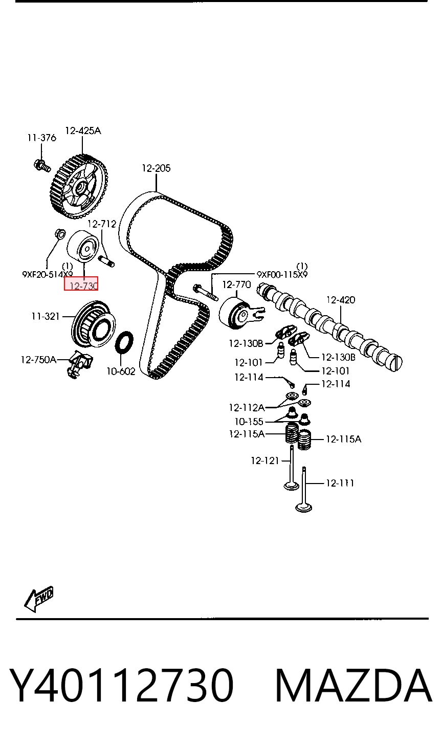 Polea correa distribución para Ford Fiesta CB1