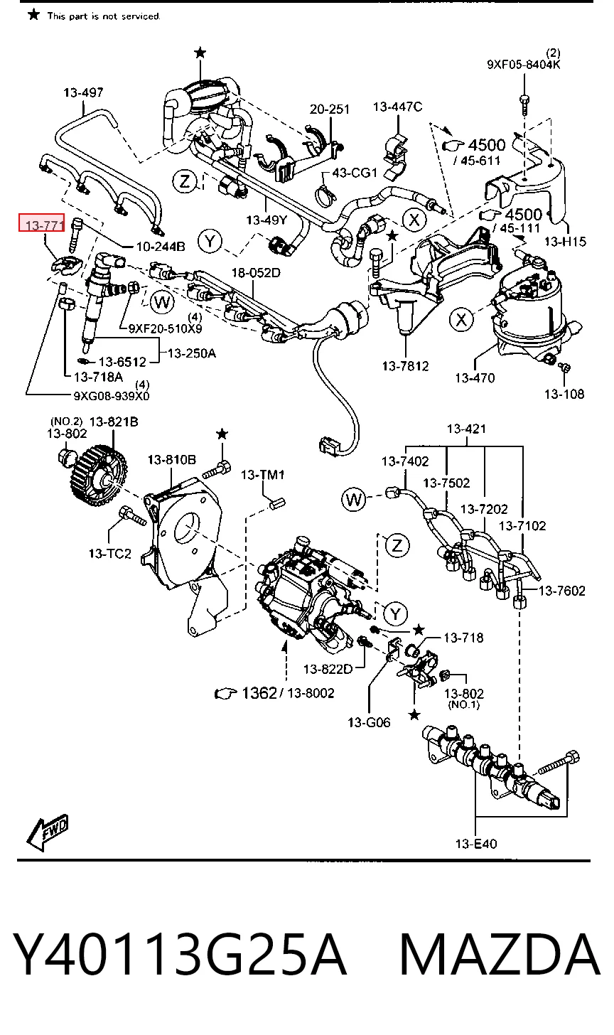 Y40113G25A Mazda