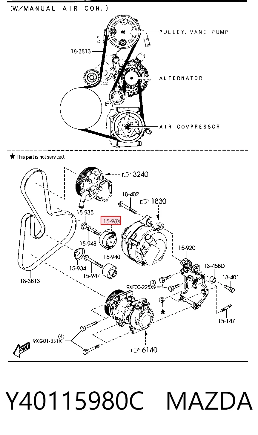 Tensor de la correa trapecial poli v 2  hatchback (2003-2007) original desde 33,02 €