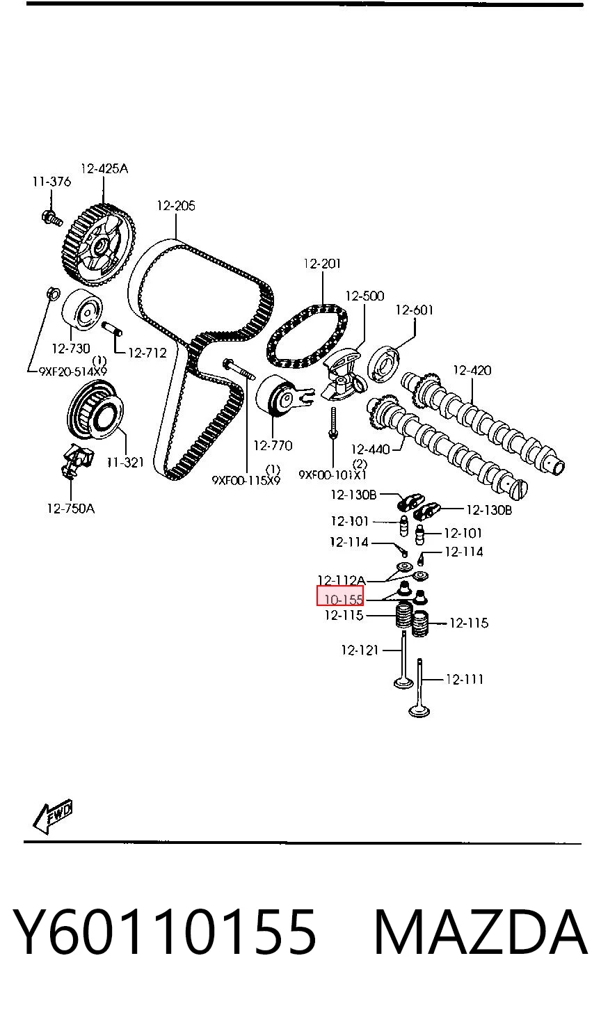 Retenes de válvulas para Mazda 3 BK12