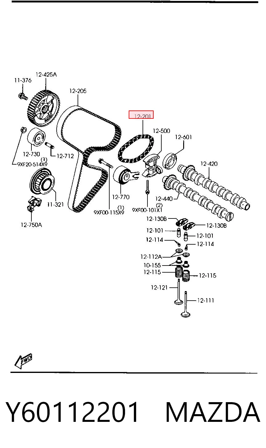 Y60112201 Mazda
