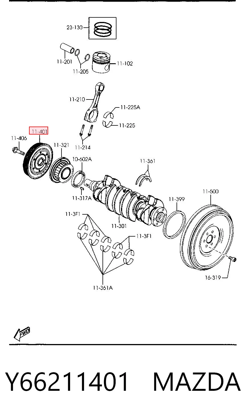 Polea de cigüeñal para Peugeot 3008 0U