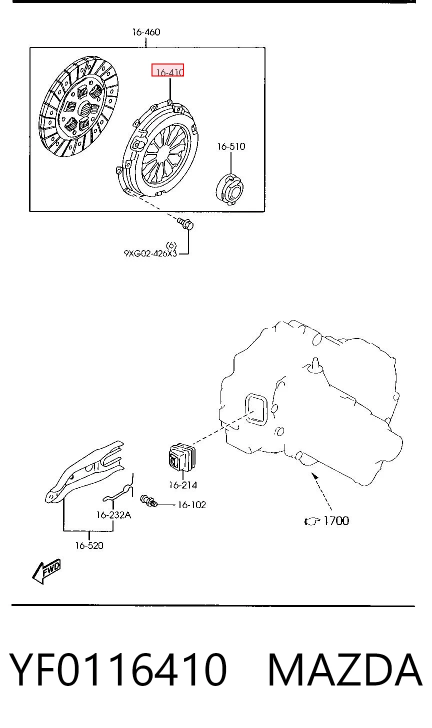 Plato de presión del embrague Ford Maverick II