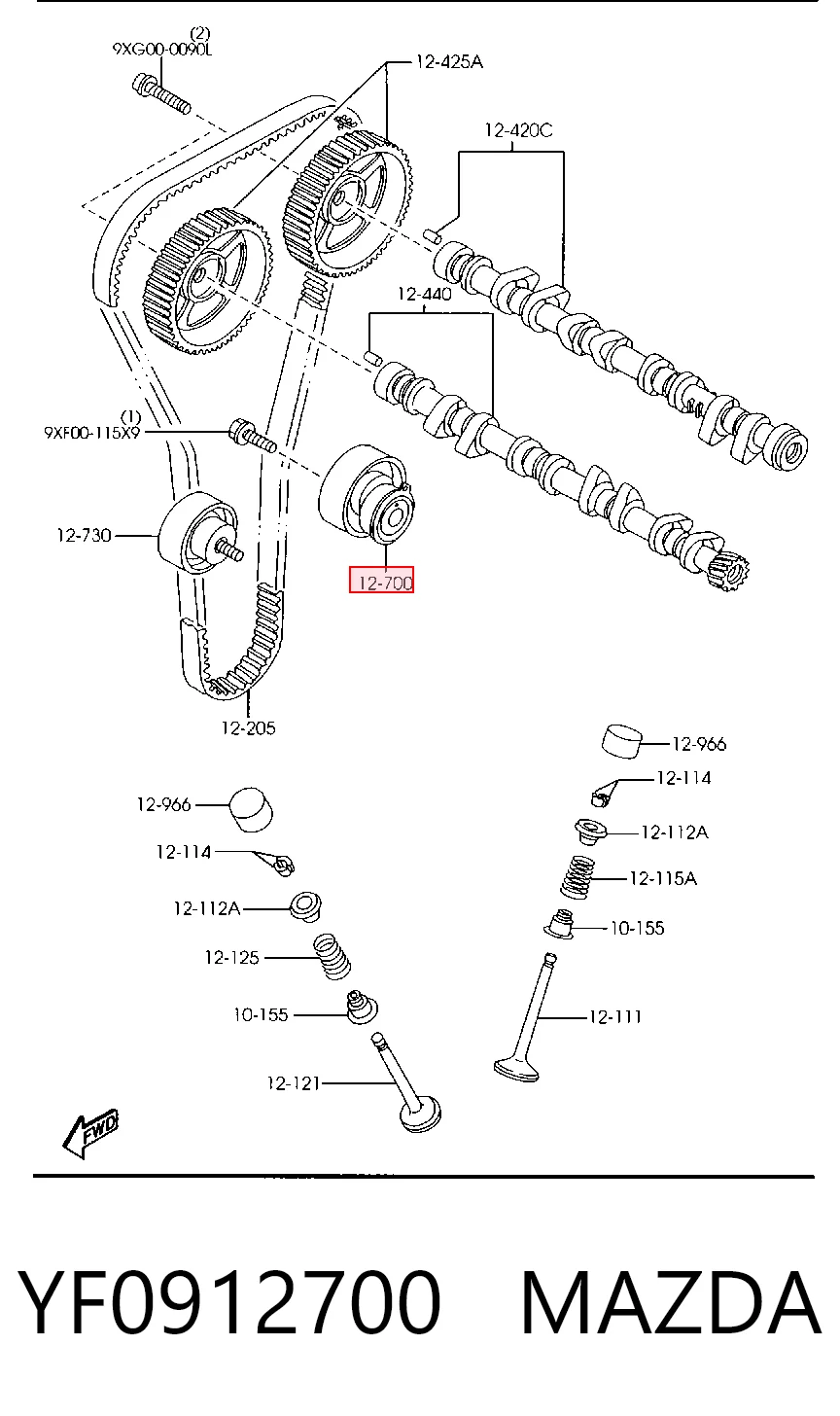 Tensor correa distribución para Ford Maverick 1N2