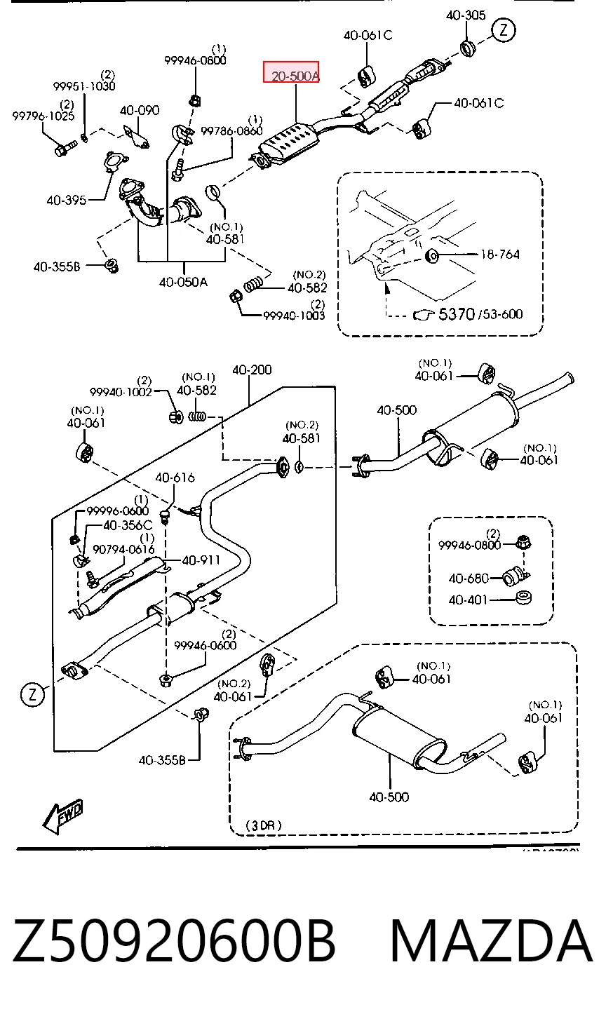 Catalizador de gasolina y diésel para Mazda 323 F V BA
