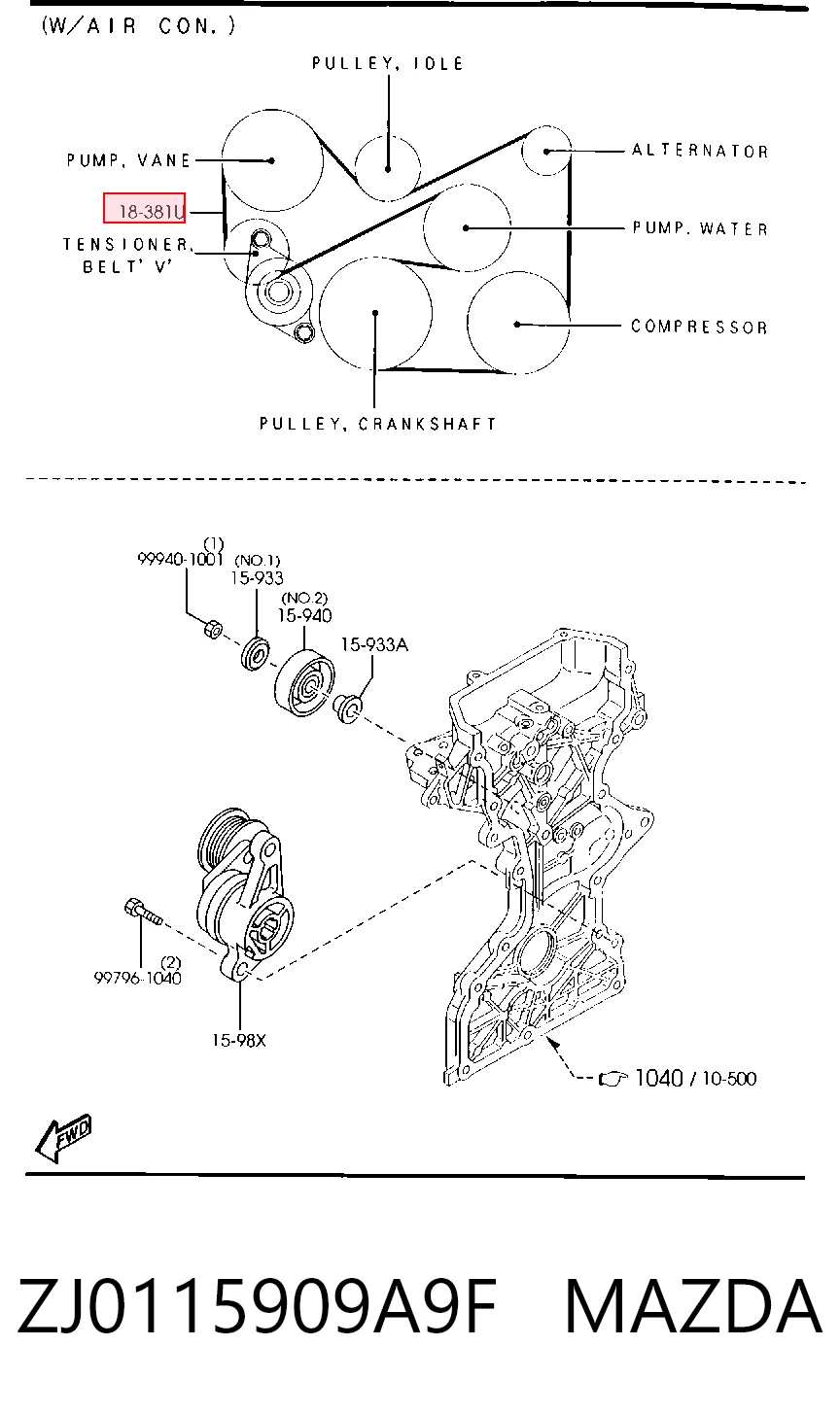 ZJ0115909A9F Mazda
