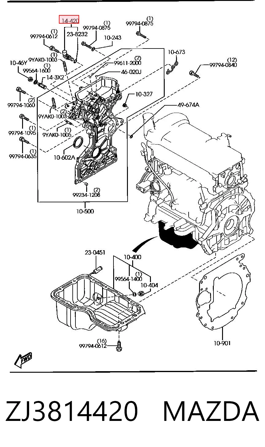  Válvula de control del árbol de levas Mazda 3 
