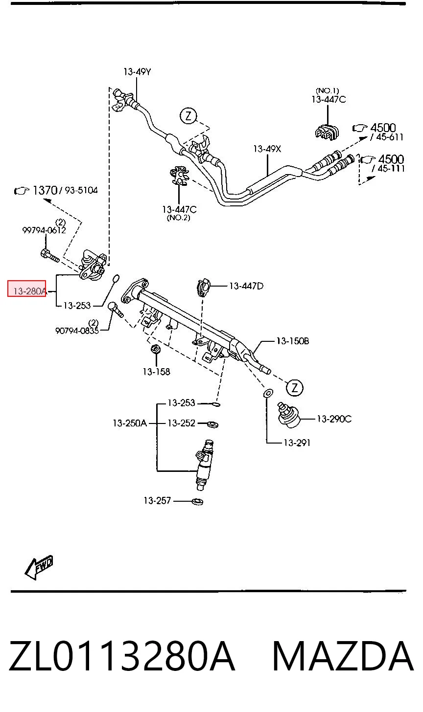 Comprar Regulador de presión de combustible en el riel de inyectores Mazda 323 VI BJ a bajo precio