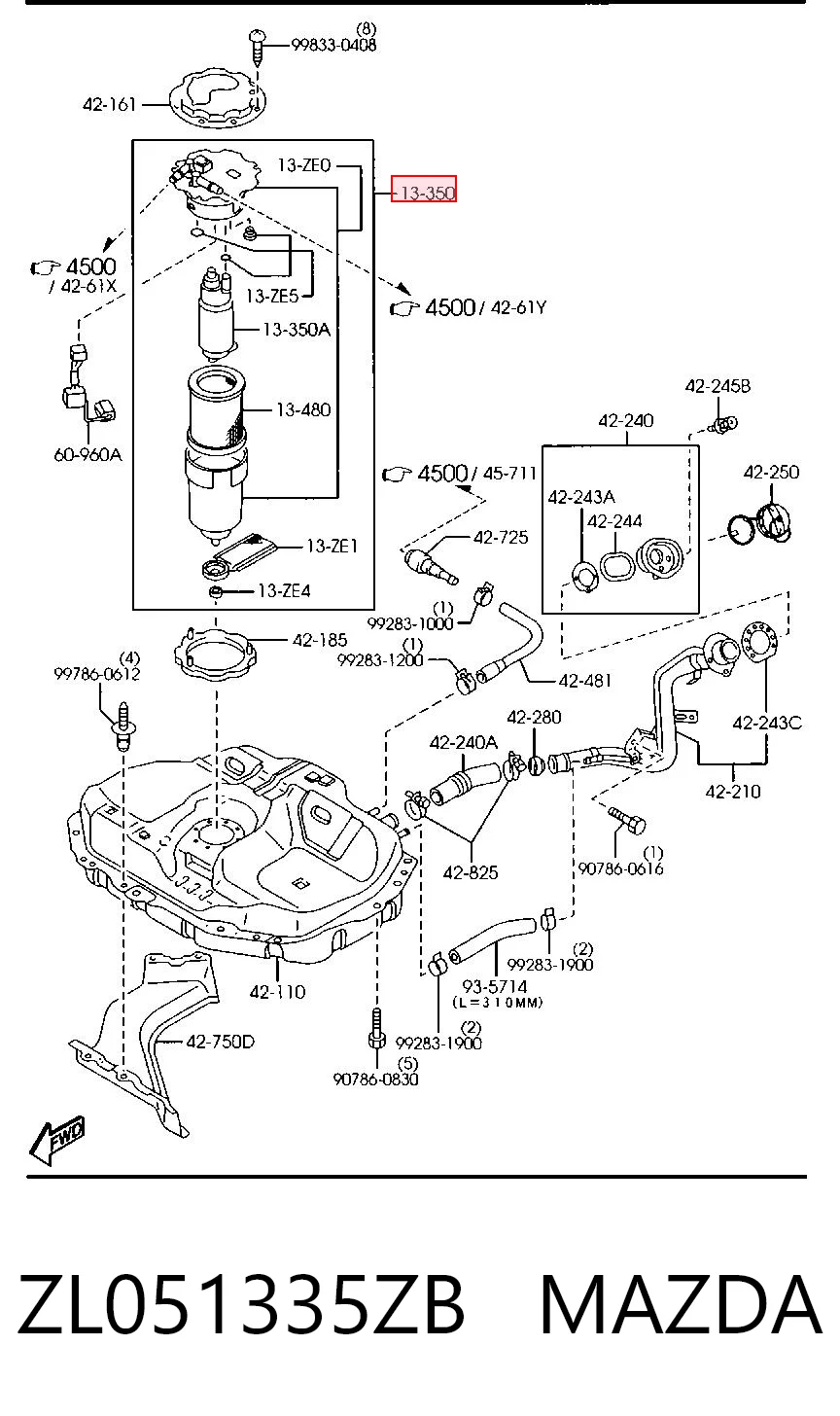 Unidad de alimentación de combustible para Mazda 323 F VI BJ