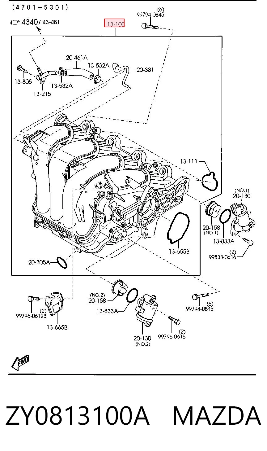 ZY0813100A Mazda