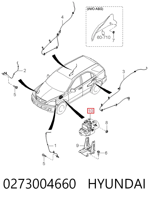 Unidad de control ABS hidráulico para KIA Sorento I JC