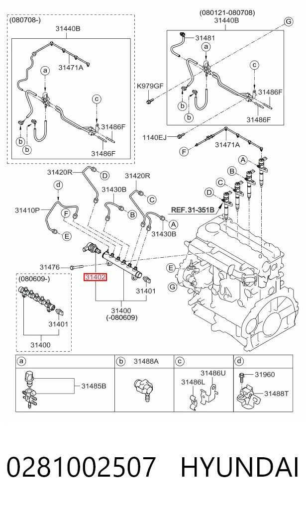  Regulador de presión de combustible Suzuki Swift 4