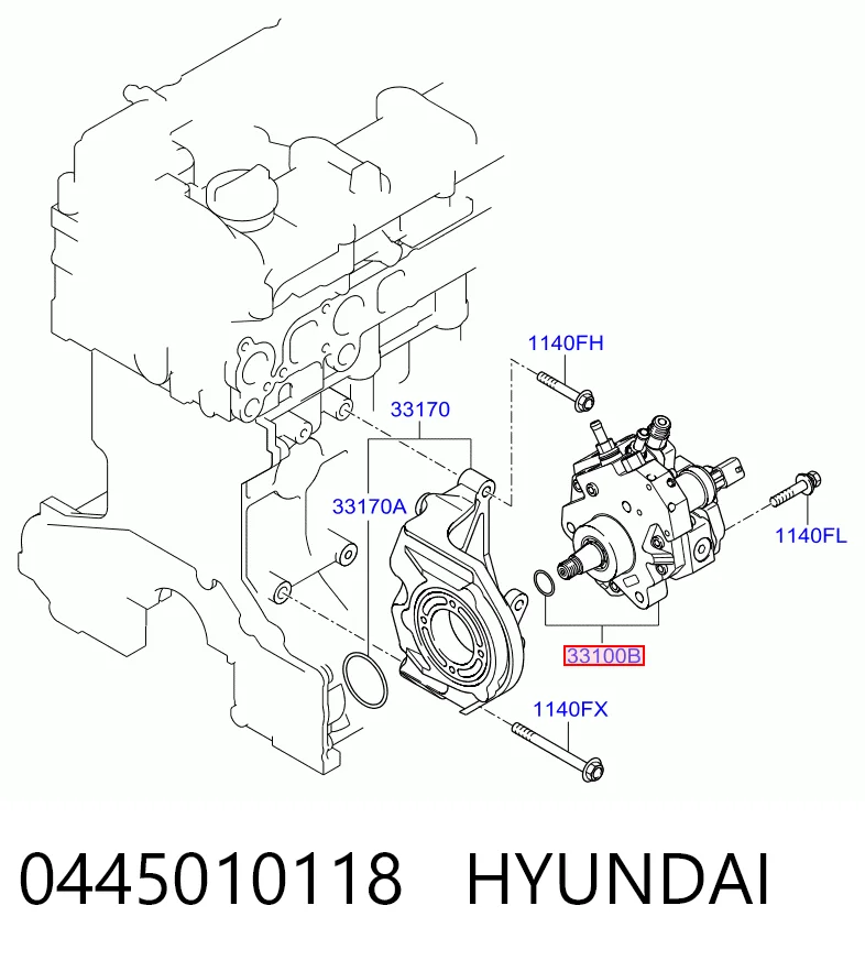 0445010118 Hyundai/Kia Bomba de inyección
