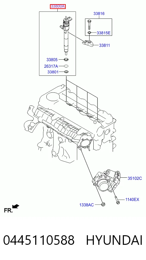Inyector de combustible para Hyundai I30  GDH