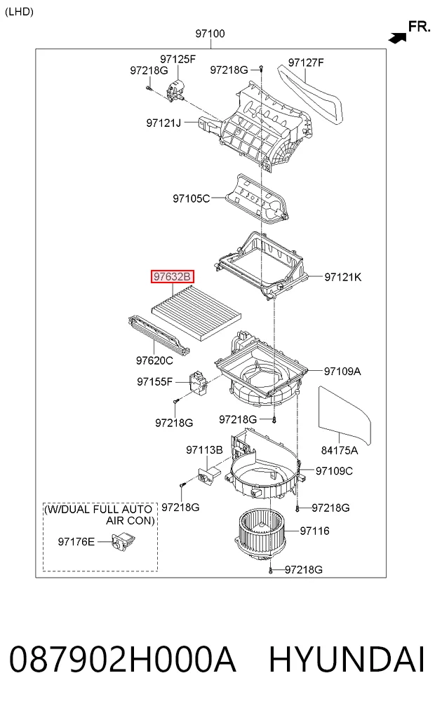 087902H000A Hyundai/Kia Filtro antipolen