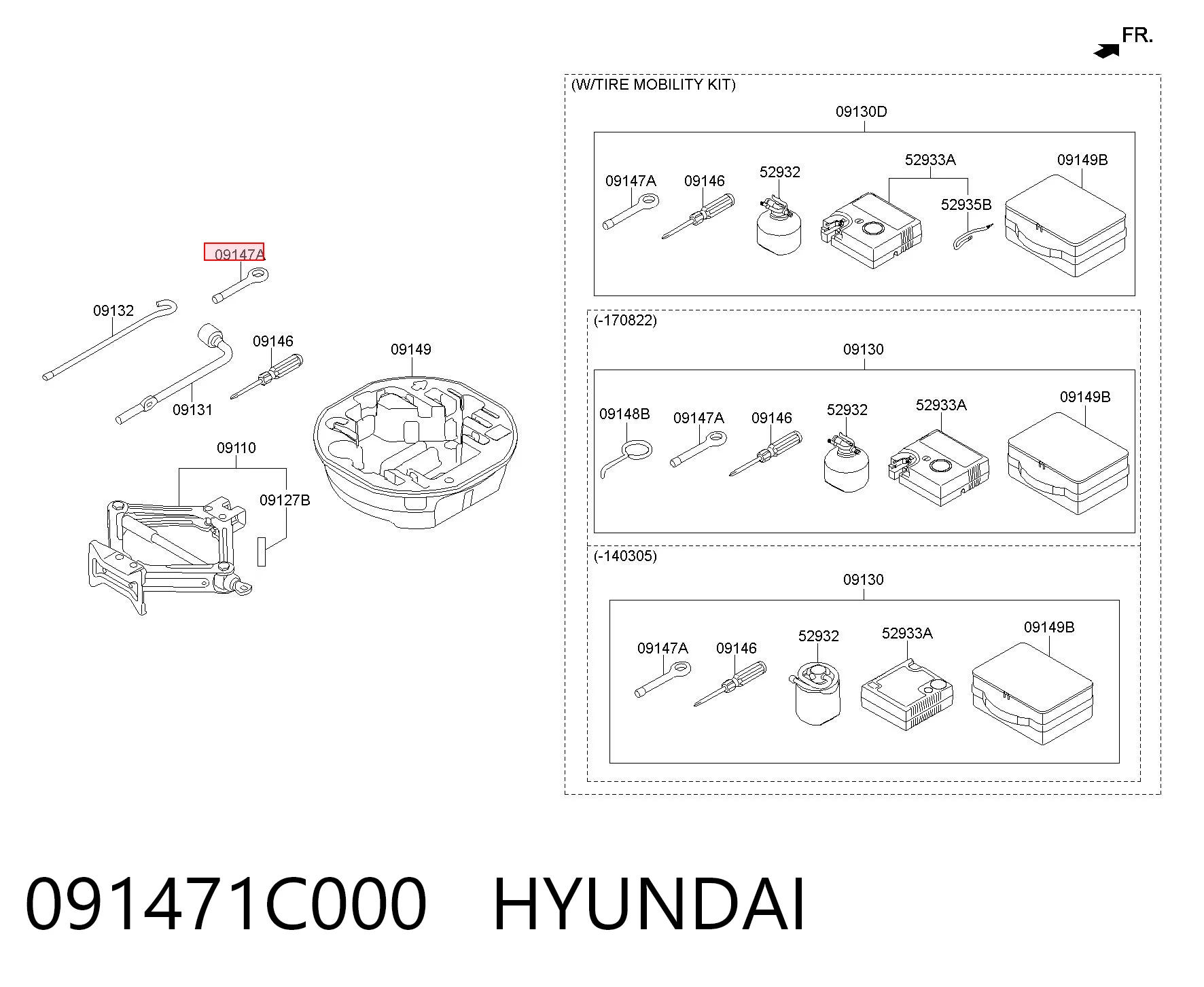 091471C000 Hyundai/Kia Enganche de bola de remolque