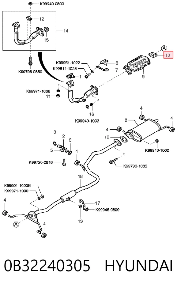 Junta de tubo de escape Daewoo Lanos  desde 3,02 €