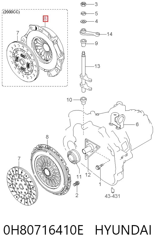 0H80716410E Hyundai/Kia