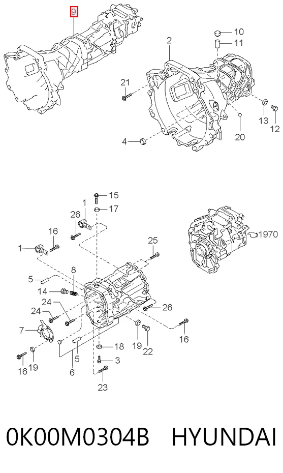 Transimisión manual para KIA Sportage I K00